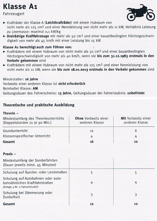 Klasse A1